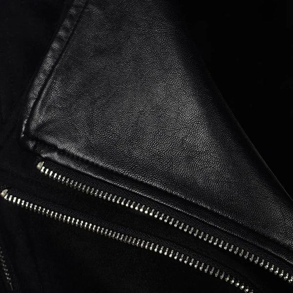 Faux Leather PU Jacket Women Winter Autumn Fashion Motorcycle Jacket Black Faux Leather Coat Outerwear