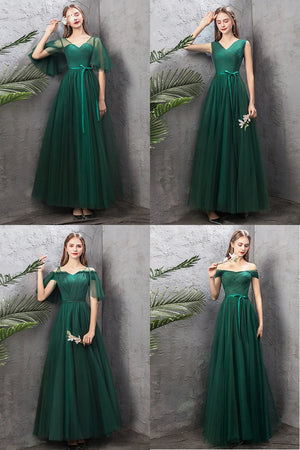 New Dark green sleeveless lady girl women princess bridesmaid banquet party ball prom performance dress gown free shipping