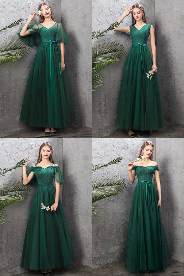 New Dark green sleeveless lady girl women princess bridesmaid banquet party ball prom performance dress gown free shipping