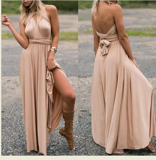 (spot) Temperament Bridesmaid long sister group dress 2024 bride Bridesmaid dress many kinds of long Party dinner dress gowns