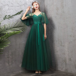 New Dark green sleeveless lady girl women princess bridesmaid banquet party ball prom performance dress gown free shipping