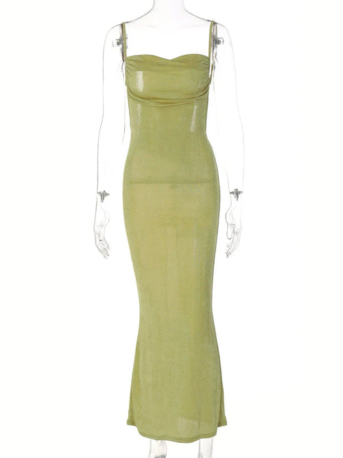 INS New Fashion Swing Collar Backless Strap Dress