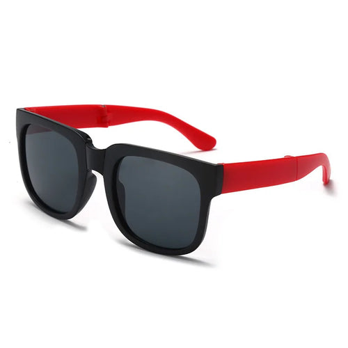 Children Folding Sunglasses Candy Colored Sun Protection Glasses UV400 Sunscreen Universal Portable Foldable Square Glasses
