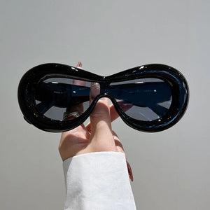 KAMMPT New in Oval Sunglasses for Men Women 2022 Fashion Retro Brand Design Shades Eyewear Female Candy Color Goggle Sun Glasses