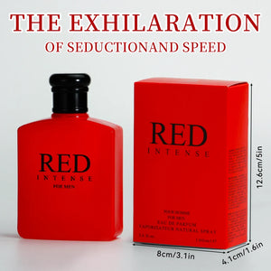 RED INTENSE Eau de Parfum Spray 3.4 Ounce / 100 Ml  Multi-Layered Fragrance Aromatic Fragrance for Men Men's EDP Perfumes Fruit