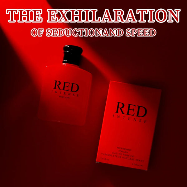 RED INTENSE Eau de Parfum Spray 3.4 Ounce / 100 Ml  Multi-Layered Fragrance Aromatic Fragrance for Men Men's EDP Perfumes Fruit